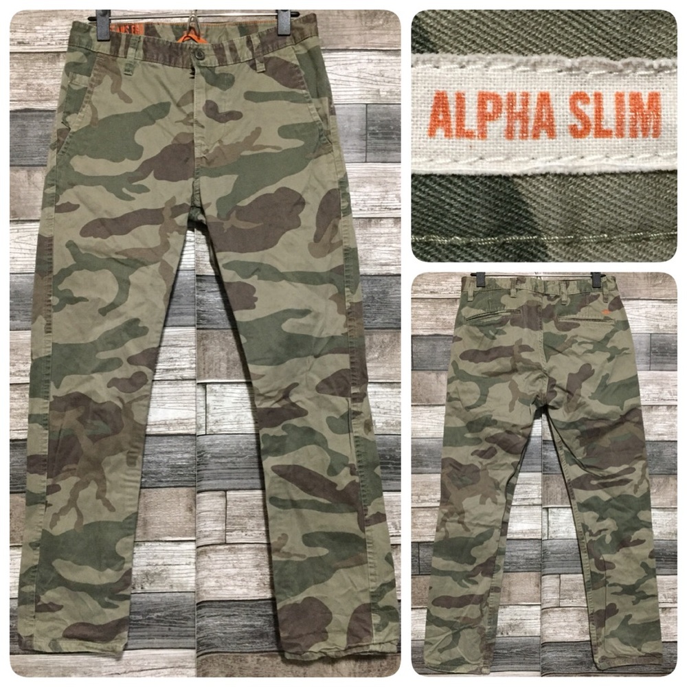Dockers Alpha Slim Camo Chinos in Green & Brown